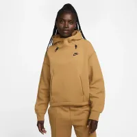 Nike Sportswear Tech Fleece женская оверсайз Толстовка с капюшоном цвет коричневый