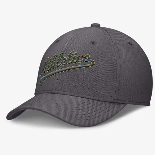 Oakland Athletics Swoosh мужские Nike Dri-FIT MLB Hat цвет серый