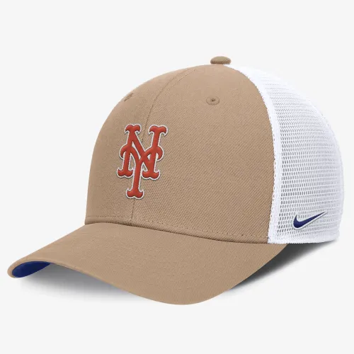 New York Mets Hemp Rise чоловічі Nike MLB Trucker Adjustable Hat колір коричневий