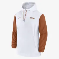 Texas Longhorns Sideline Pre-Game Player чоловічі Nike College 1/2-Zip Hooded Куртка колір білий
