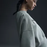 Nike Sportswear Phoenix Fleece жіноча Over-оверсайз Crew-Neck Logo світшот колір зелений