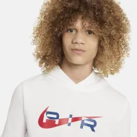 Nike Air Big детские Pullover Fleece Толстовка с капюшоном цвет белый