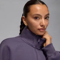 Nike Jordan Brooklyn Fleece женская 1/4-Zip Top цвет фиолетовый