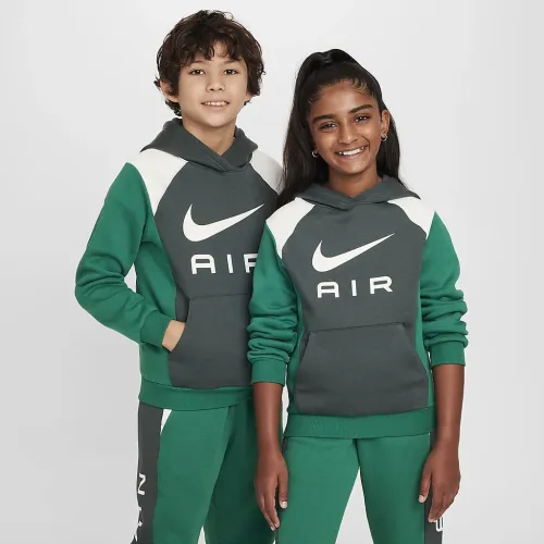 Nike Air Big детские Pullover Толстовка с капюшоном цвет зеленый