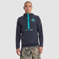 Miami Dolphins Rivalries Collection Sideline Anorak мужские Nike NFL 1/2-Zip Hooded Куртка синий