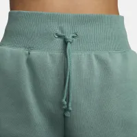Nike Sportswear Phoenix Fleece женская С высокой Талией Loose шорты цвет зеленый