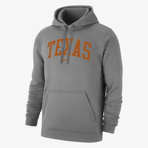 Texas Club Fleece чоловічі Nike College Pullover Толстовка з капюшоном колір сірий