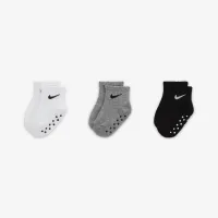Nike Core Swoosh Baby (6-12M) Gripper носки Box набор (3 пары) цвет серый