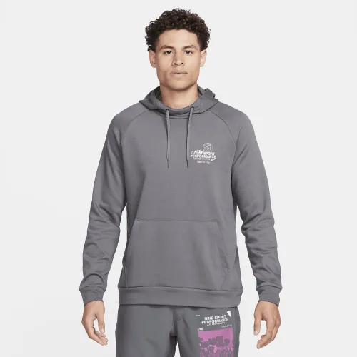 Nike чоловічі Dri-FIT Hooded Fitness Pullover колір сірий