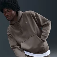 Nike Solo Swoosh чоловічі Pullover Толстовка з капюшоном колір сірий