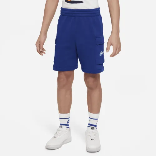 Nike Sportswear Standard Issue Big детские (для мальчиков) Fleece шорты синий