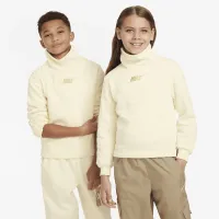Nike Sportswear Club Fleece Big детские (Girls') Long-Sleeve Funnel-Neck Top цвет белый