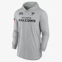 Atlanta Falcons Salute to Service Edge Mascot Lockup Men’s Nike Dri-FIT NFL Long-Sleeve Hooded Top колір сірий