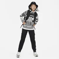 Nike Sportswear Club Fleece Big детские (для мальчиков) Printed Толстовка с капюшоном цвет серый