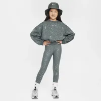 Nike Sportswear Club Fleece Big детские (Girls') Crew-Neck свитшот цвет зеленый