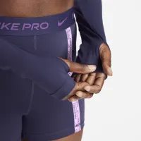 Nike Pro Dri-FIT жіноча Cropped Long-Sleeve Top колір фіолетовий