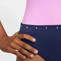 Nike Gymnastics Halter Neck Performance Leotard цвет фиолетовый