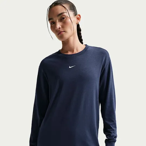 Nike One Relaxed жіноча Dri-FIT Long-Sleeve Top блакитний