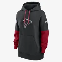 Atlanta Falcons Sideline Essential жіноча Nike NFL Pullover Толстовка з капюшоном колір чорний