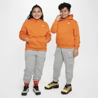Nike Sportswear Club Fleece Big детские Pullover Толстовка с капюшоном (Extended Size) Orange