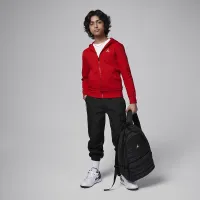 Nike Jordan MJ Brooklyn Big детские Fleece Full-Zip Толстовка с капюшоном цвет красный