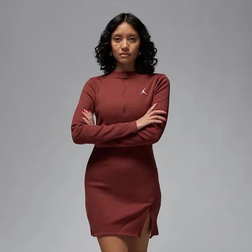 Nike Jordan женская 1/2-Zip Long-Sleeve Knit Костюм цвет коричневый