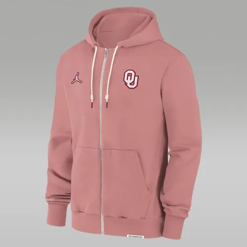 Nike Oklahoma Sooners Sideline Player чоловічі Jordan Dri-FIT College Full-Zip Толстовка з капюшоном колір червоний