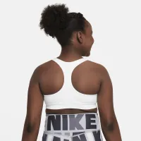 Nike Swoosh Big дитячі (Girls') Sports Bra (Extended Size) колір білий
