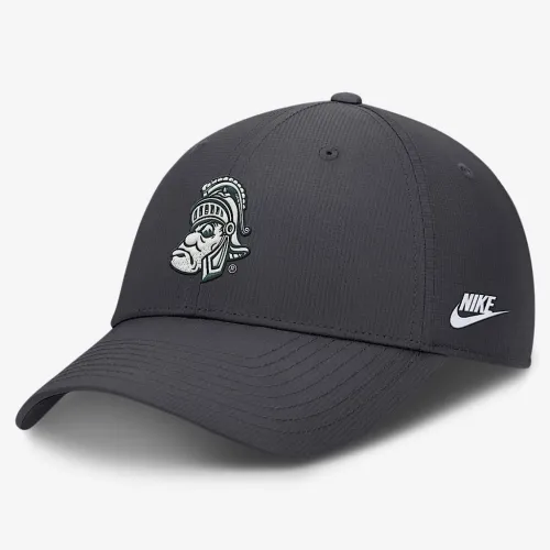 Michigan State Spartans Core Rise Vault чоловічі Nike Dri-FIT College Adjustable Hat колір сірий