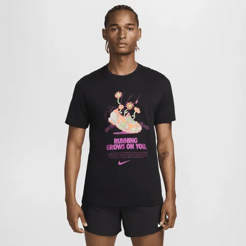 Nike мужские Dri-FIT Running футболка цвет черный