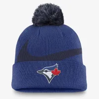 Toronto синий Jays Peak мужские Nike MLB Cuffed Pom Beanie синий