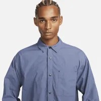 Nike Sportswear Tech Pack мужские Woven Long-Sleeve Shirt синий
