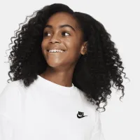 Nike Sportswear Club Fleece Big детские оверсайз свитшот цвет белый