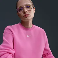 Nike Sportswear Phoenix Fleece женская оверсайз Crew-Neck свитшот Pink
