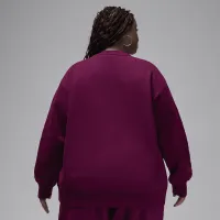 Nike Jordan Flight Fleece женская Crew-Neck свитшот (большие размеры) цвет красный