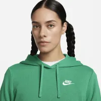 Nike Sportswear Club Fleece женская Pullover Толстовка с капюшоном цвет зеленый