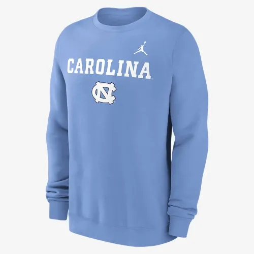 North Carolina Tar Heels Primetime Primary Stack мужские Nike College Pullover Crew синий