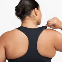 Nike Swoosh Medium Support женская Padded Sports Bra (большие размеры) цвет черный