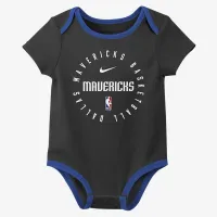 Dallas Mavericks Baby Nike NBA 3 пары Bodysuit набор цвет черный