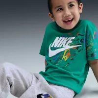 Nike Club Little дитячі Chenille Joggers колір коричневий