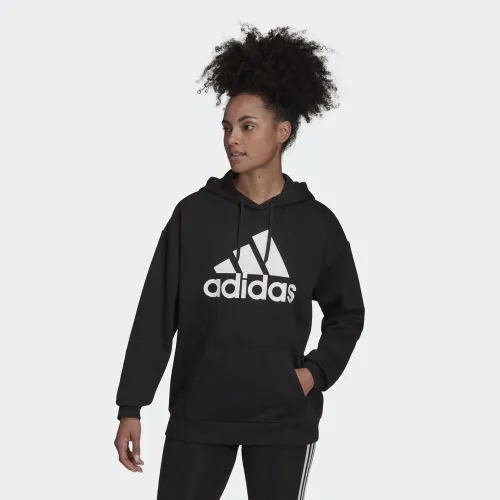 Кофта/футболка adidas Essentials Logo Boyfriend Fleece Толстовка з капюшоном HD1756 - Чорні