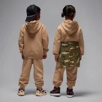 Nike Jordan Brooklyn Fleece Little дитячі 2-Piece Pullover Толстовка з капюшоном комплект колір коричневий
