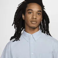 Nike Life чоловічі Short-Sleeve Seersucker Button-Down Shirt блакитний