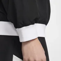 Nike Sportswear Essential женская Loose UV Woven Long-Sleeve V-Neck Top цвет черный
