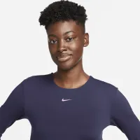 Nike Pro Dri-FIT жіноча Cropped Long-Sleeve Top колір фіолетовий