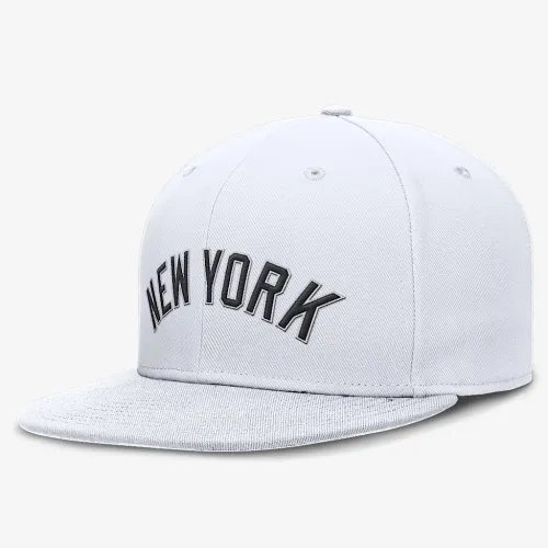 New York Yankees True мужские Nike Dri-FIT MLB Fitted Hat цвет белый