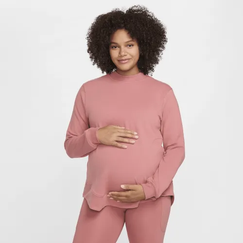 Nike (M) One женская Reversible French Terry Pullover Top (Maternity) Pink