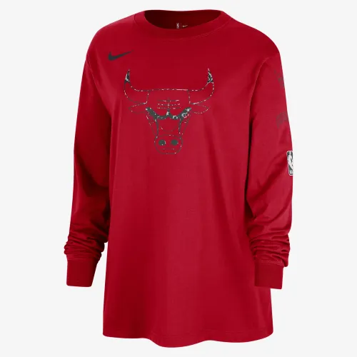 Chicago Bulls Essential женская Nike NBA Long-Sleeve футболка цвет красный