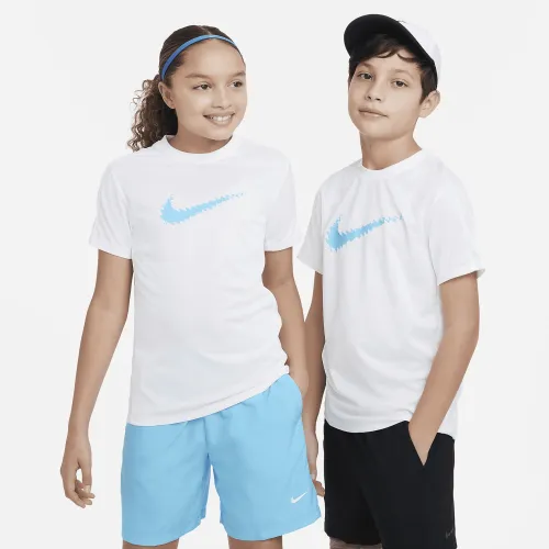 Nike Dri-FIT Trophy Big дитячі Graphic Short-Sleeve Training Top колір білий