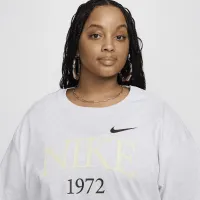 Nike Sportswear Classic женская футболка (большие размеры) цвет коричневый